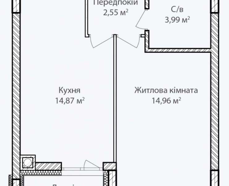 Продажа квартира 1 однокомнатная с удобной планировкой ЖК Синергия Сити Ирпень. Агентство недвижимости