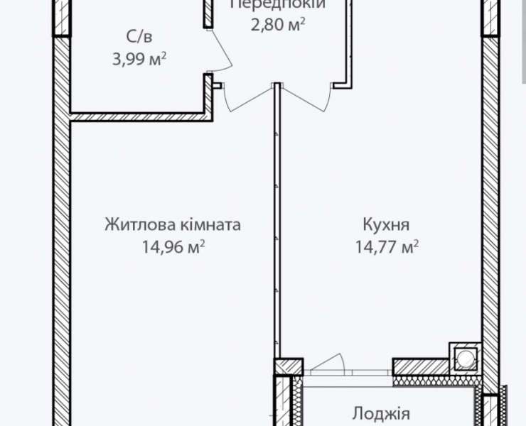 Продажа квартира 1 однокомнатная на набережной Ирпень. Агентство недвижимости