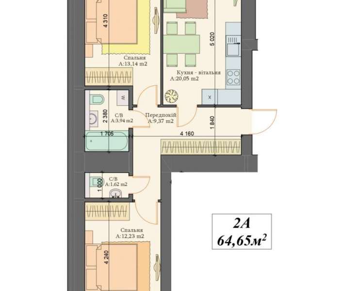 Продажа 2 двухкомнатная квартира ЖК Art Residence в центре Ирпеня. Агентство недвижимости