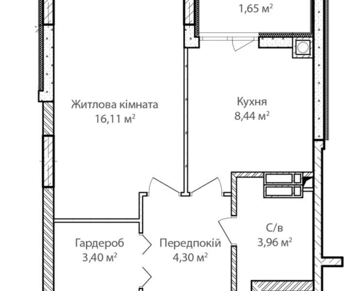 Продажа 1 однокомнатная квартира с гардеробной ЖК Синергия Сити Ирпень. Агентство недвижимости