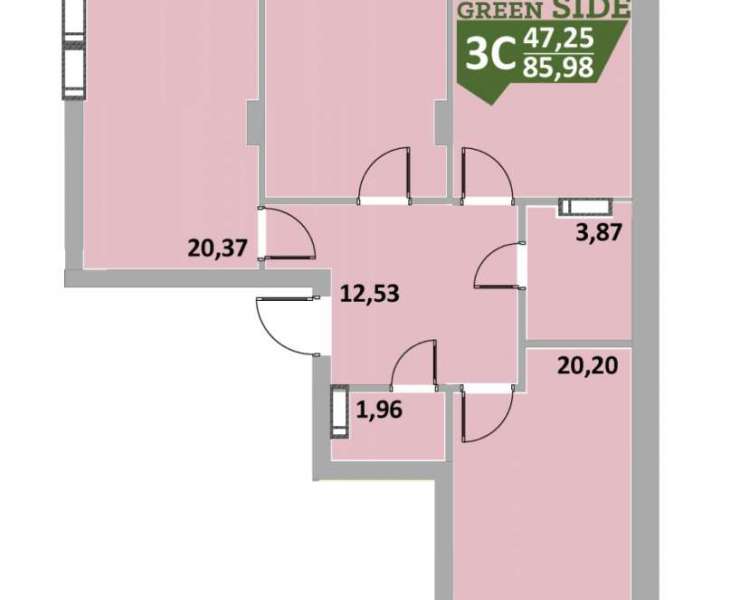 Продажа новая 3 трехкомнатная квартира ЖК Green Side Ирпень. Агентство недвижимости