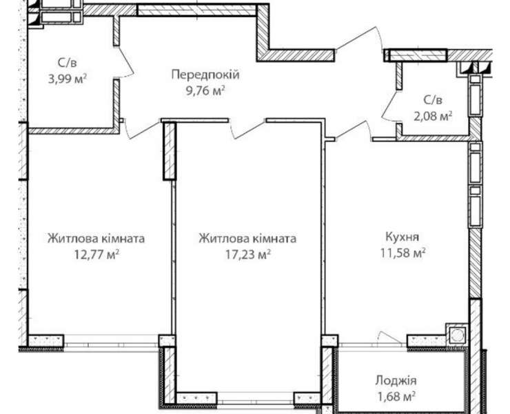 Продажа 2 двухкомнатная квартира ЖК Синергия Сити Ирпень. Агентство недвижимости