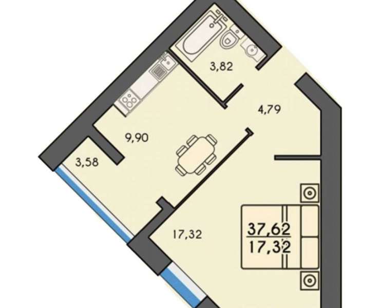 Продажа 1 однокомнатная квартира в центре Ирпеня 6 этаж ЖК Lemongrass. Агентство недвижимости