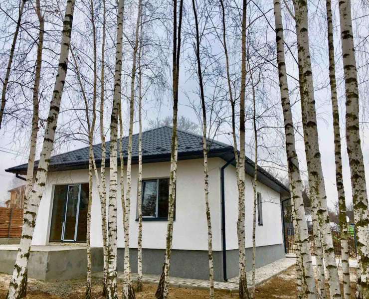 Продажа новый одноэтажный дом возле озера в окружении березок Гостомель. Агентство недвижимости