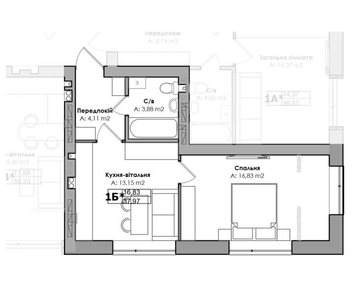 Продажа однокомнатная квартира в Ирпень на Украинской STORY HOUSE